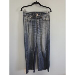 Elan Faux Denim Artsy Casual Pants Size M